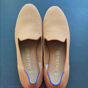 Rothy's Brown Slip-On Shoes with Blue Accent